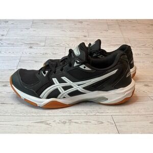 ASICS Gel Rocket 10 Volleyball Shoes Womens 10 Black White Gum Court Sneaker